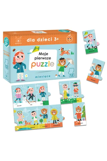 Dla Dzieci 3+ Moje pierwsze Puzzle. Miesi�ce Kangur