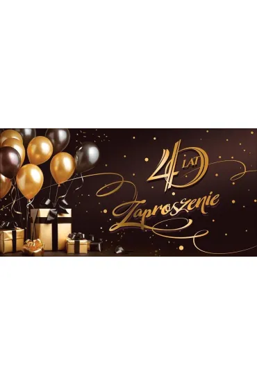 AbCard Zaproszenie na 40 Urodziny Z186 (5 szt)