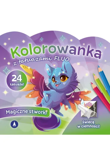 Malowanka 200X190 Kolorowanka z tatua�ami FLUO Magiczne stworki SKRZAT 078893 SK