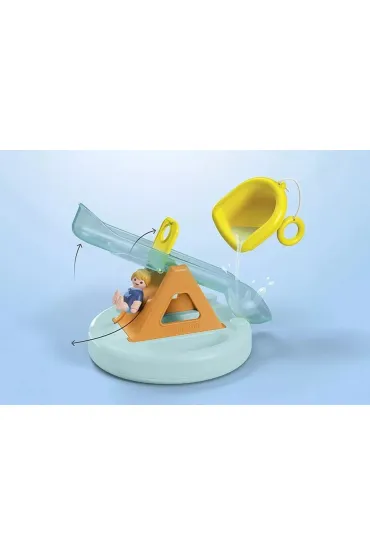 Playmobil Junior Aqua P�ywaj�ca wyspa ze zje�d�alni� 71687
