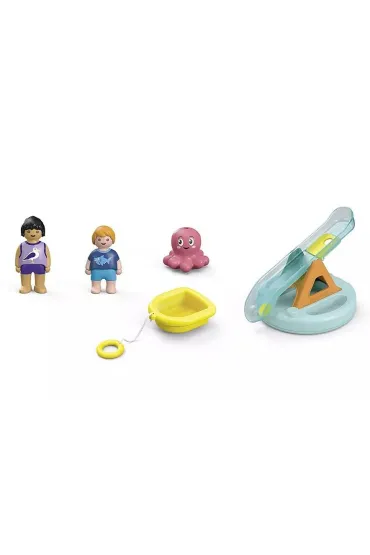 Playmobil Junior Aqua P�ywaj�ca wyspa ze zje�d�alni� 71687