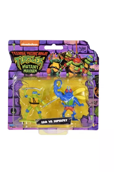Wojownicze ��wie Ninja Dwie figurki Leonardo i Superfly