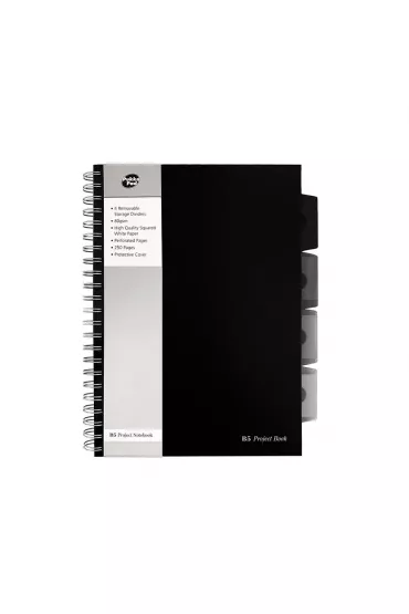 Pukka Pad Ko�ozeszyt B5 Project Book Black kratka