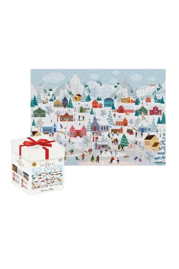 Puzzle  1000 element�w. Box BN Christmas Village Interdruk