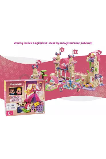 Mini Waffle Princess Klocki konstrukcyjne Mini Waffle 148 element�w Ksi�niczka Wie�a Fantazji MARIOINEX 905791