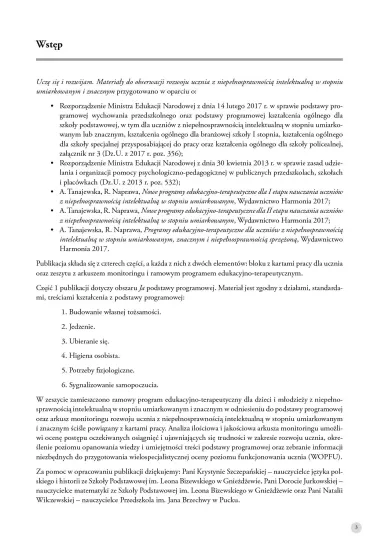 Ucz� si� i rozwijam. Arkusz monitoringu. Cz�� 1. Materia�y do obserwacji rozwoju ucznia z niepe�nosprawno�ci� intelektualn� w stopniu umiarkowanym i znacznym - Alicja Tanajewska, Renata Naprawa
