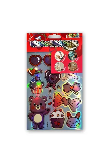Naklejki holographic cute teddy PENMATE