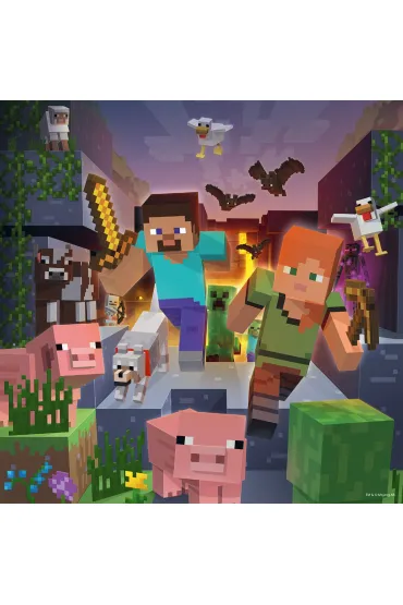 Puzzle 3x49 el. Minecraft 056217 p8 Ravensburger