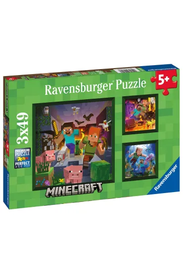 Puzzle 3x49 el. Minecraft 056217 p8 Ravensburger