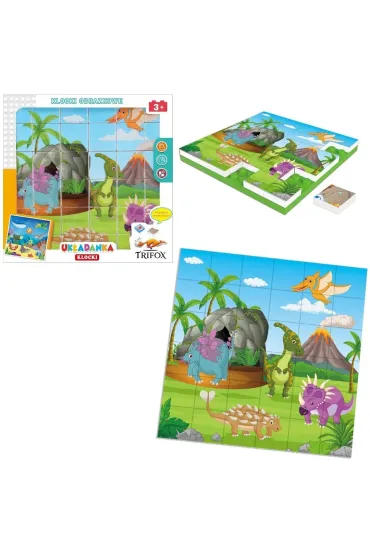 Uk�adanka klocki dinozaury 36el