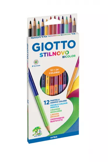 Giotto Kredki dwustronne Stilnovo 24 kolor�w