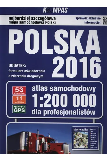 Atlas samochodowy Polska 2016 dla profesjonalist�w 1:200 000