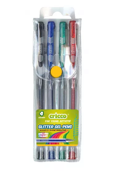 Cricco D�ugopisy �elowe brokatowe 4 szt.