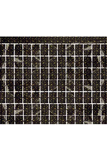 Godan Kurtyna B&C gwiazdki czarna 100 x 200 cm