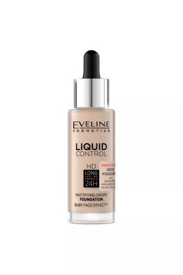 Eveline Cosmetics Liquid Control HD matuj�cy podk�ad do twarzy 010 Light Beige 32 ml