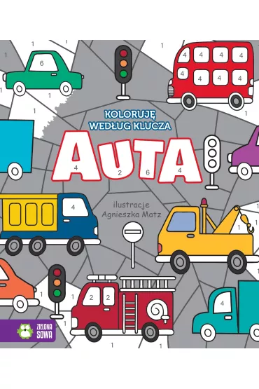 Koloruj� wed�ug klucza. Auta (6+) - Agnieszka Matz