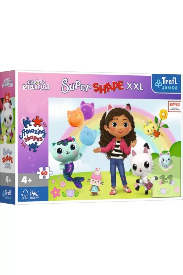 Puzzle 60 el. Super Shape XXL Weseli Przyjaciele Gabi Trefl