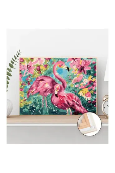 Twoje Hobby Malowanie po numerach - Flamingi w kolorach 40x50cm