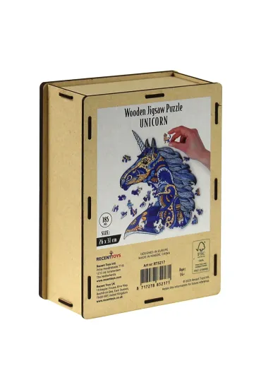Puzzle 185 drewniane Jednoro�ec Recent Toys