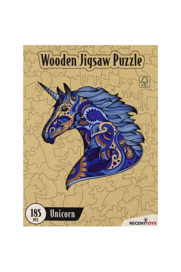 Puzzle 185 drewniane Jednoro�ec Recent Toys