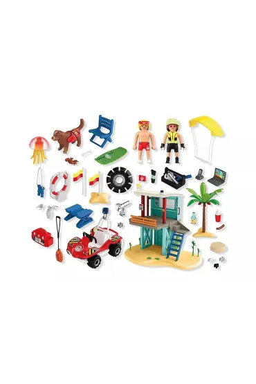 Playmobil My Life Wie�a ratownicza i pla�owy samoch�d buggy 71903