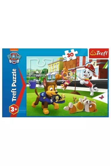 Puzzle 30 el. Pieski w akcji Trefl