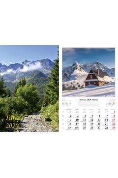 Kalendarz 2020 Tatry 7 planszowy