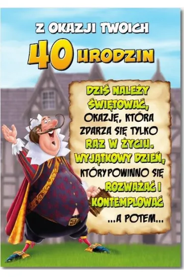 Trend Kartka okoliczno�ciowa Urodziny 40