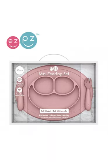 Ezpz Komplet naczy silikonowych Mini Feeding Set pastelowy r