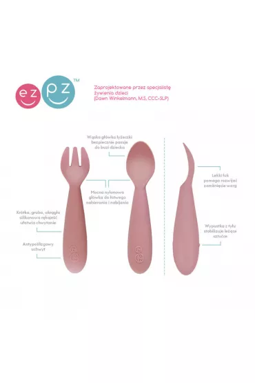 Ezpz Komplet naczy silikonowych Mini Feeding Set pastelowy r