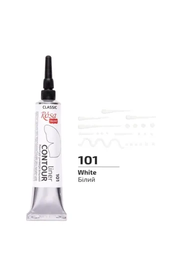 Rosa Farba akrylowa konturowa universal white 20ml 20 ml