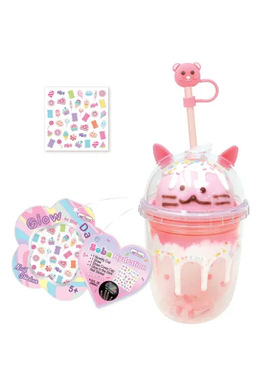 Kubek 350ml Kotek  ze s�omk� i naklejkami
