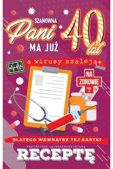 Yeku Karnet Urodzinowy z recept� 40 JCX-048