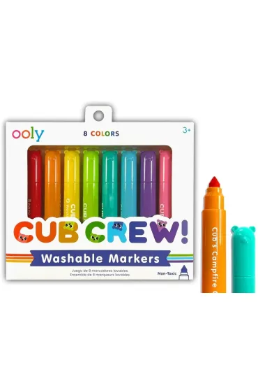 Ooly Zmywalne Flamastry Misie Cub Crew 8 kolor�w