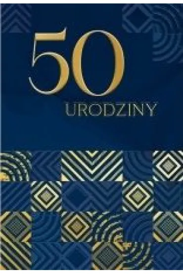 Karnet B6 LUX 50 urodziny, granatowe - Dl Kk