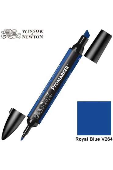 Marker dwustr. okr./�ci�ty ProMarker Royal Blue V264 B��kit kr�lewski, Winsor&Newton