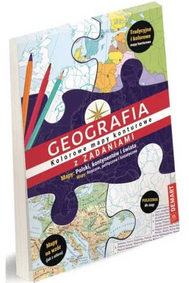 Geografia z zadaniami. Kolorowe mapy konturowe - Ewa Lodzi�ska, Marzena Wieczorek, Bogus�awa Karlicka