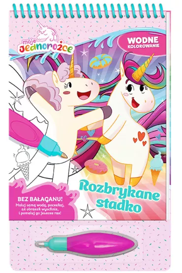 Rozbrykane stadko. Moje Jednoro�ce. Wodne kolorowanie