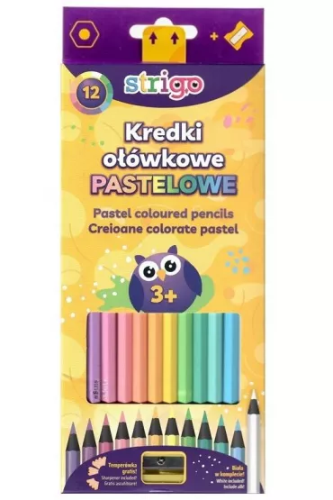 Strigo Kredki o��wkowe pastelowe 12 szt.