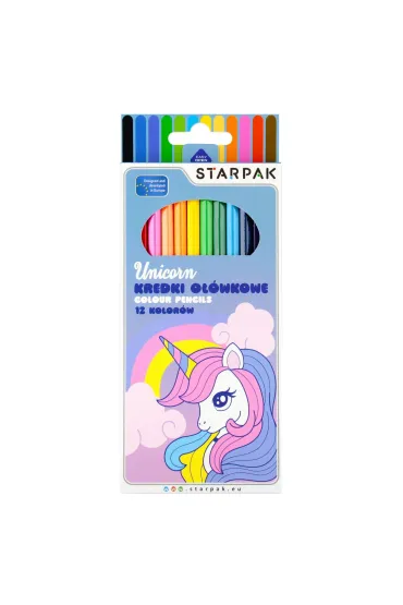 Kredki o��wkowe 12 kolor�w Unicorn STARPAK 553553