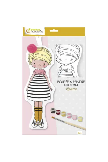 Lalka Lisa z materia�u do pomalowania Clairefontaine