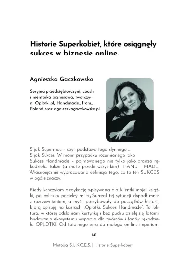Metoda S.U.K.C.E.S., czyli jak zarabia� online na tym, co ju� wiesz! - Karolina Kizi�ska