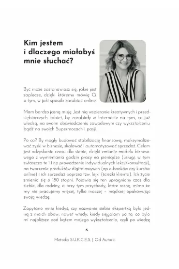 Metoda S.U.K.C.E.S., czyli jak zarabia� online na tym, co ju� wiesz! - Karolina Kizi�ska
