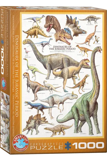 Puzzle 1000 el. Dinozaury z okresu jurajskiego Eurographics