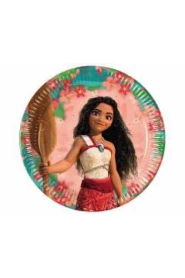Vaiana Talerzyki papierowe Moana 23cm 8 szt.