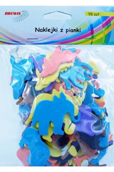 Brewis Naklejki z pianki dzikie zwierz�ta 98 szt.