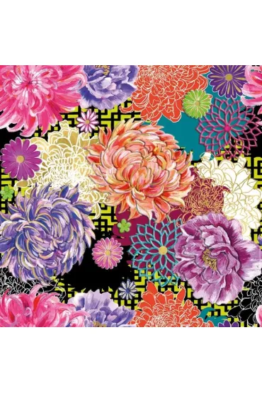 Museums & Galleries Karnet kwadrat z kopert� Asian Floral