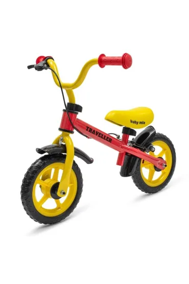 Rowerek biegowy z hamulcem Traveller czerwony Baby Mix