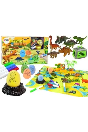 Zestaw DIY malowanie jaj dinozaur�w + transporter LeanToys
