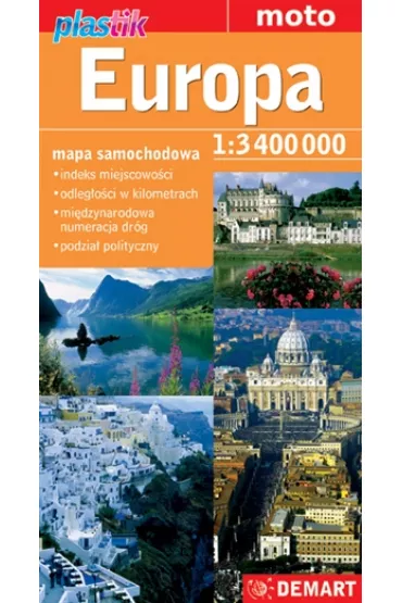 Mapa samochodowa Europa 1: 3 400 000
